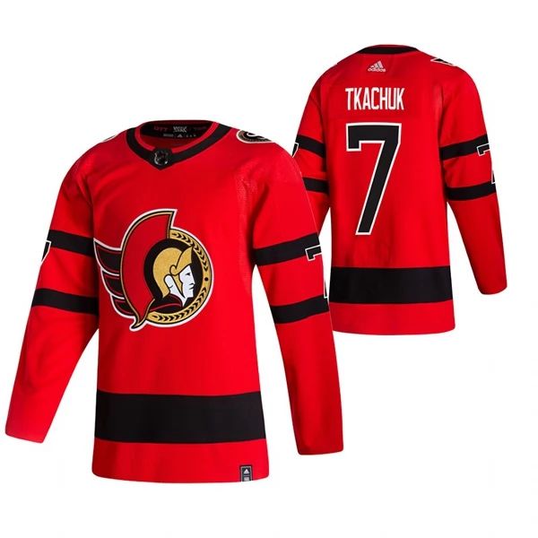 Ottawa Senators Trikot Brady Tkachuk 7 2022 Reverse Retro Rot Authentic